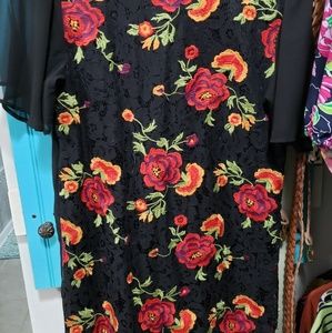 Sheer sleeves lace dress